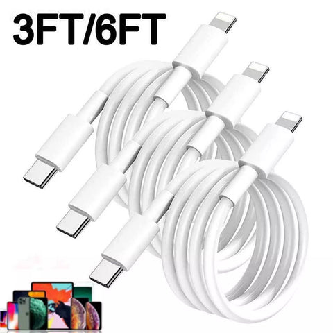 Fast Charger USB C Charging Cable for Iphone 16 15 14 13 12 Pro Max XR XS Ipad